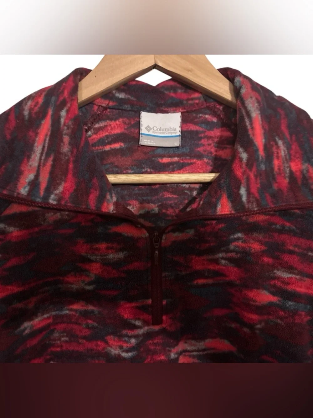 Columbia Quarter Zip Fleece Pullover Multicolor Women’s Large Gorpcore - Picture 2 of 6